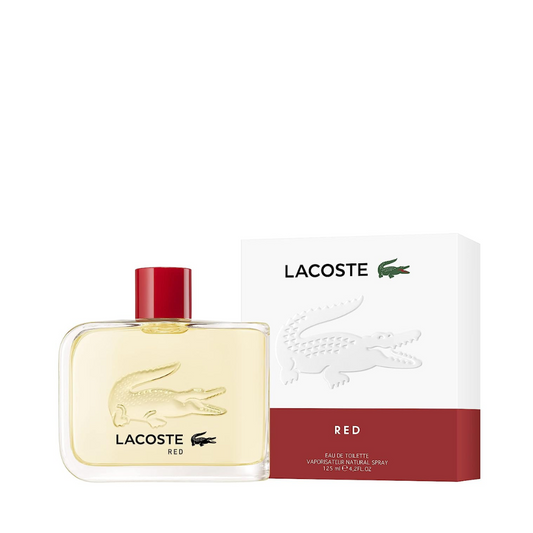 Lacoste Eau de Toilette rojo para él, fragancia para hombre, 4.2 onzas líquidas