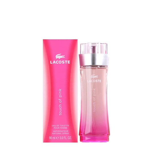 Lacoste Touch of Pink Eau de Toilette para mujer, 3.0 onzas líquidas