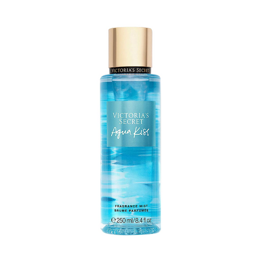 Victoria's Secret Aqua Kiss Mist - Spray corporal para mujer, perfume con notas de aguas frías y margaritas brillantes, spray corporal para mujer, fragancia Make A Splash para mujer, 8.4 onzas líquidas